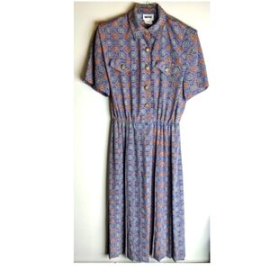 Vintage Leslie Fay pleated dress